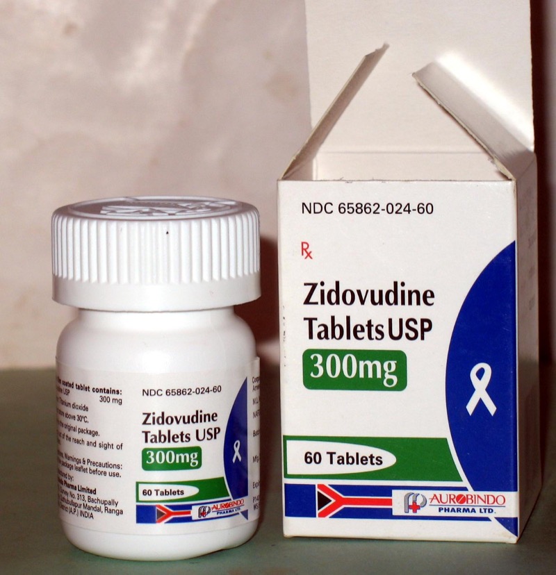 Bottle of Zidovudine tablets