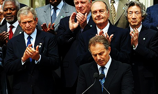 Tony Blair at G8 in Gleneagles