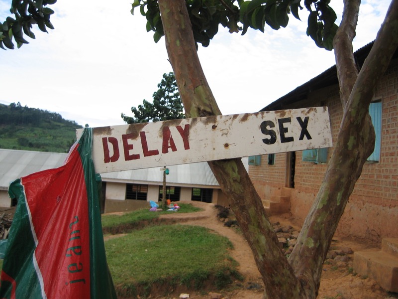 Delay sex sign in Uganda